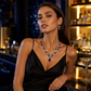 Sparkling Teardrop Pendant Necklace and Earrings Set