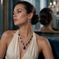 Sparkling Teardrop Pendant Necklace and Earrings Set