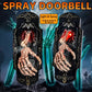 🎉 LIMITED TIME 50% OFF! 💀 Spooky Skull Door Bell Hanging Decoration – Moving Skeleton Claw, Red Glowing Eye & Creepy Mist Effect 👻