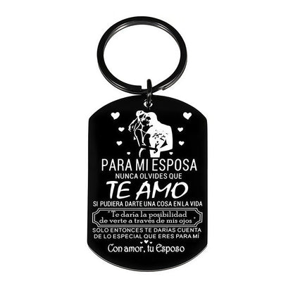 Stainless Steel Couple Keychain