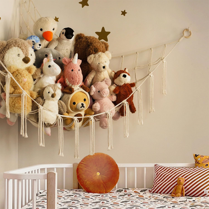 Corner Toy Hammock with Tulle Tassels