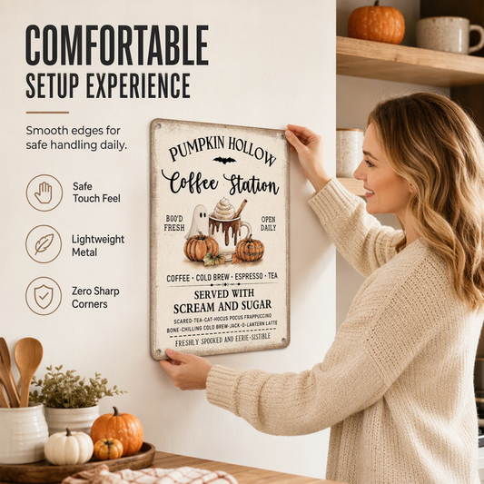 Halloween Coffee Station Sign