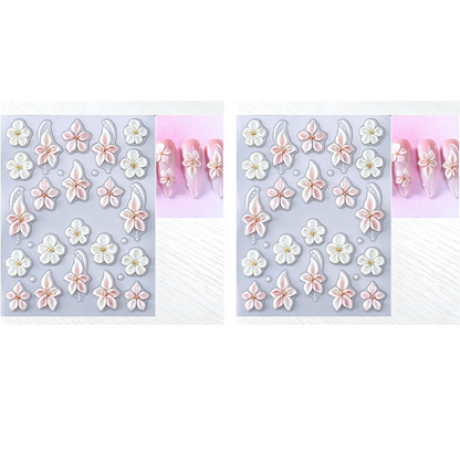 5D Floral Nail Stickers