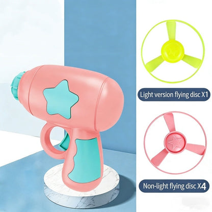 LED Flying Disc Launcher Gun Toy
