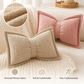 📢📢50%OFF ⏰Soft Chenille Bow-Shaped Throw Pillow