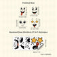 📢📢50% OFF !! ⏰️ 4 Sheets Funny Smiley Face Stickers