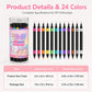 🌸 50% OFF NOW! 🌸24 Colors Dual Ended Nail Art Pens Set