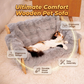 Elevated Plush Pet Bed with Wooden Frame