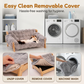 Elevated Plush Pet Bed with Wooden Frame