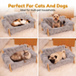 Elevated Plush Pet Bed with Wooden Frame