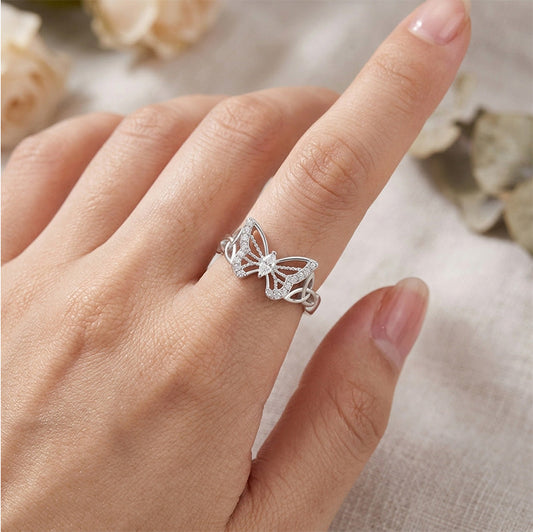 🦋Refined Delicate Butterfly Accent Ring💍