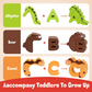 26-Piece Wooden Letter & Animal Matching Toy