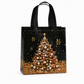 📢📢40% OFF !! ⏰Black Christmas Non Woven Gift Tote Bag Holiday Present Packaging Bag 23x22x11cm