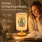 Virgin Mary Pattern Wooden Table Lamp