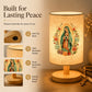 Virgin Mary Pattern Wooden Table Lamp