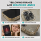 Full Coverage Ice Feeling Glass Phone Case with Built-in Camera Lens Protector Compatible