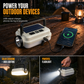 Solar Rechargeable LED Camping Lantern Multifunctional Handheld Work Light with Long Battery Life for Outdoor Emergencies