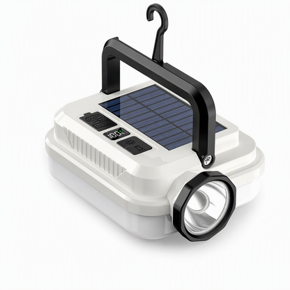 Solar Rechargeable LED Camping Lantern Multifunctional Handheld Work Light with Long Battery Life for Outdoor Emergencies