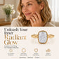 Women's Elegant Ice-Cut Cushion Bezel Ring