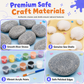 Kids Creative DIY Rock Painting Kit Pebble Stone and Shell Art Craft Set