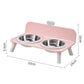 Elevated Detachable Pet Double Bowls