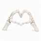 📢📢50% OFF !! ⏰Halloween Resin Skeleton Figurine with Heart Hand Gesture for Home Bedroom Desktop Decoration