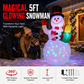 5Ft Christmas Inflatable Snowman with Rotating LED Lights