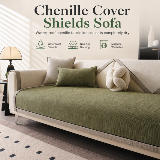 🌸 50% OFF NOW! 🌸Waterproof Chenille Sofa Cushion Cover Non Slip Urine Proof Sofa Pad for All Seasons