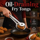 🥢 2-in-1 Stainless Steel Oil Filter Tongs – Easy Kitchen Straining Tool ✨