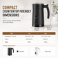 400W Automatic Electric Milk Frother and Hot and Cold Milk Foamer Household Milk Foaming Mixing Cup for Coffee