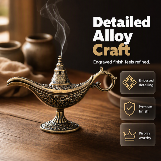 🪔 LIMITED-TIME 50% OFF! ⚡ Retro Aladdin Magic Lamp Incense Burner, Vintage Aroma Diffuser ✨