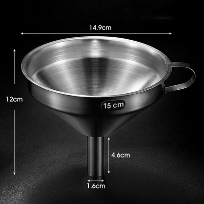🥣 50% OFF! ✨ Stainless Steel Filter Funnel – Removable Fine Mesh Filter, Wide Opening & Smooth Fast Flow – Food-Grade Kitchen & Lab Essential in 5 Sizes ⚙️