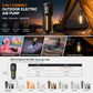 Portable Outdoor Air Pump and Deflator with Emergency Light Ambient Light and SOS Function for Pool Floats Inflatable Boats and Air Mattresses