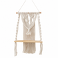 🧶 Bohemian Hand Woven Macrame Wall Hanging Floating Shelf for Books and Plants Living Room Decor