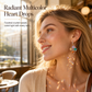 Retro Colorful Heart Tassel Drop Earrings for Women Fashion Ear Buckle Jewelry