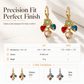 Retro Colorful Heart Tassel Drop Earrings for Women Fashion Ear Buckle Jewelry