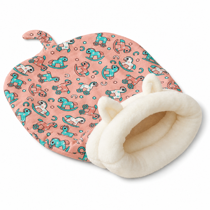 Semi Enclosed Warm Sleeping Bag Bed Soft Deep Sleep Pet Cave Nest and Quilt for Cats and Small Dogs