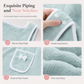 Soft Thick Coral Fleece Wearable Bath Towel Skirt Highly Absorbent Strap Bath Wrap with Pocket and Bow