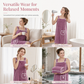 Soft Thick Coral Fleece Wearable Bath Towel Skirt Highly Absorbent Strap Bath Wrap with Pocket and Bow