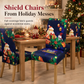 Christmas Elastic Stretch Chair Cover Full Slipcover for High Back Dining Chairs