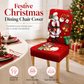 Christmas Elastic Stretch Chair Cover Full Slipcover for High Back Dining Chairs