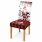 Christmas Elastic Stretch Chair Cover Full Slipcover for High Back Dining Chairs