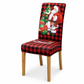 Christmas Elastic Stretch Chair Cover Full Slipcover for High Back Dining Chairs