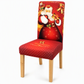 Christmas Elastic Stretch Chair Cover Full Slipcover for High Back Dining Chairs
