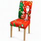 Christmas Elastic Stretch Chair Cover Full Slipcover for High Back Dining Chairs