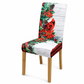 Christmas Elastic Stretch Chair Cover Full Slipcover for High Back Dining Chairs