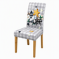 Christmas Elastic Stretch Chair Cover Full Slipcover for High Back Dining Chairs