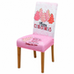 Christmas Elastic Stretch Chair Cover Full Slipcover for High Back Dining Chairs