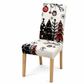 Christmas Elastic Stretch Chair Cover Full Slipcover for High Back Dining Chairs