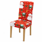 Christmas Elastic Stretch Chair Cover Full Slipcover for High Back Dining Chairs